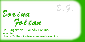 dorina foltan business card